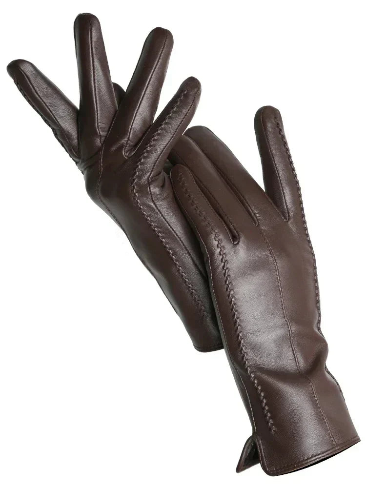 Leren Handschoenen - Warm - Kunstleer - Winterhandschoenen - Leren Handschoenen Vrouwen-Hallo Susanne