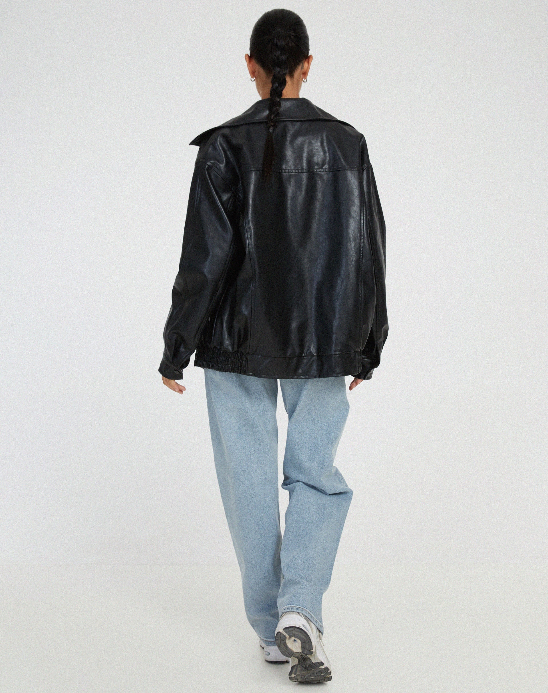 Leren jack | Oversized | Kunstleer | Leren bomberjack | Damesjassen-Hallo Susanne