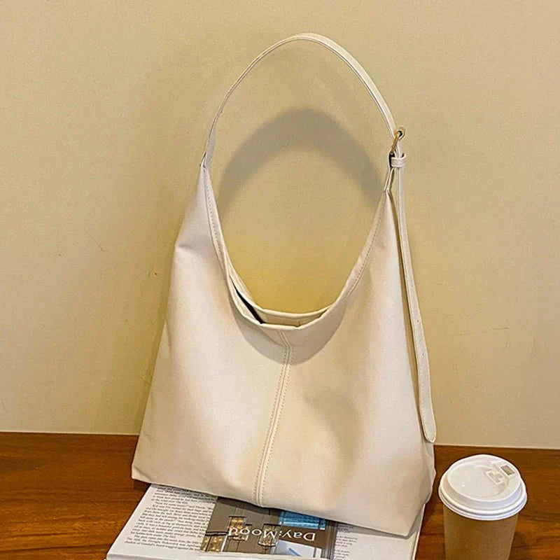 Leren tas - Verstelbare riem - Kunstleer - Grote schoudertas - Kunstlederen tas-Hallo Susanne