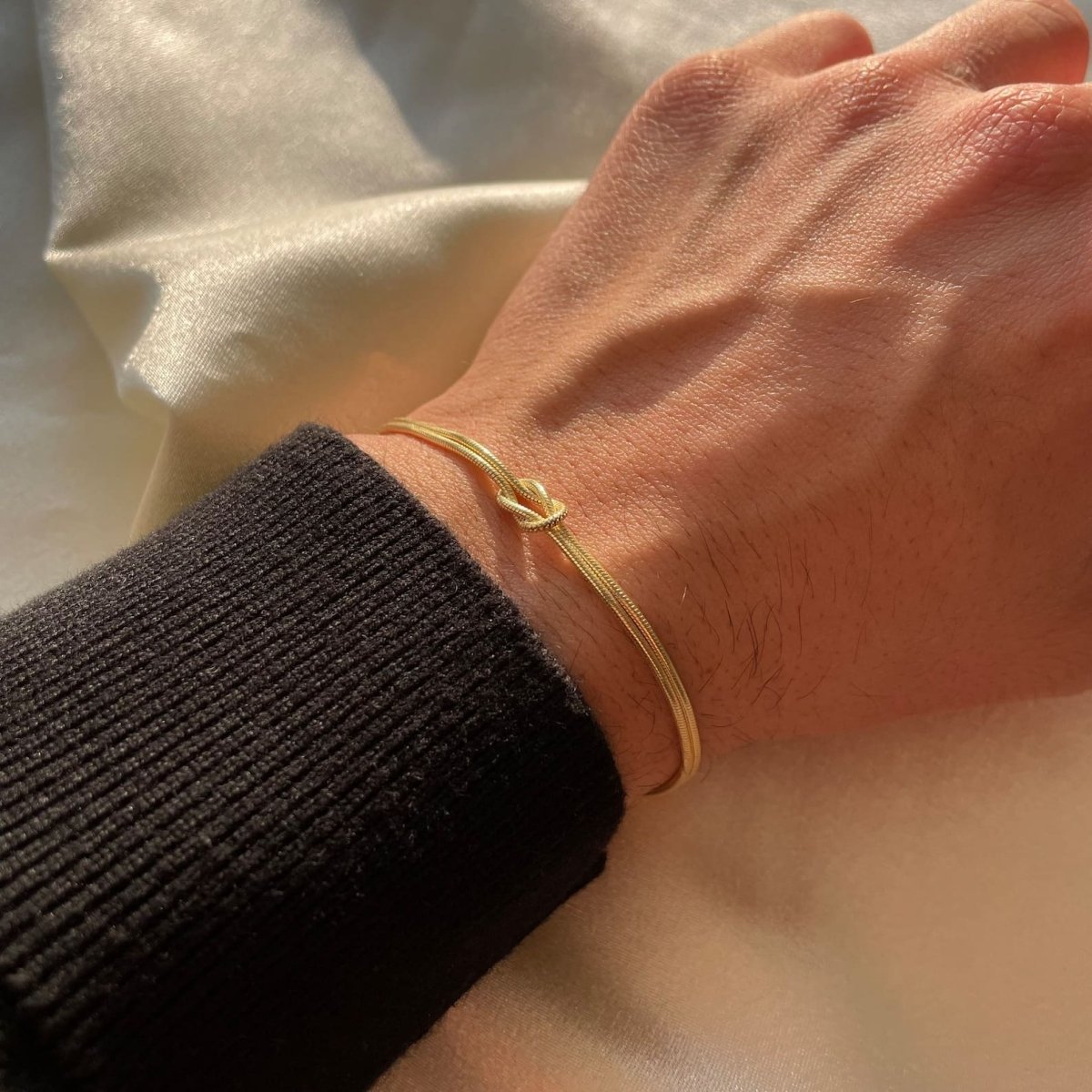 Liefdesknoop Armband | verstelbaar | minimalistisch | gouden armband | damesarmband-Hallo Susanne
