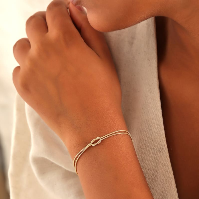 Liefdesknoop Armband | verstelbaar | minimalistisch | gouden armband | damesarmband-Hallo Susanne
