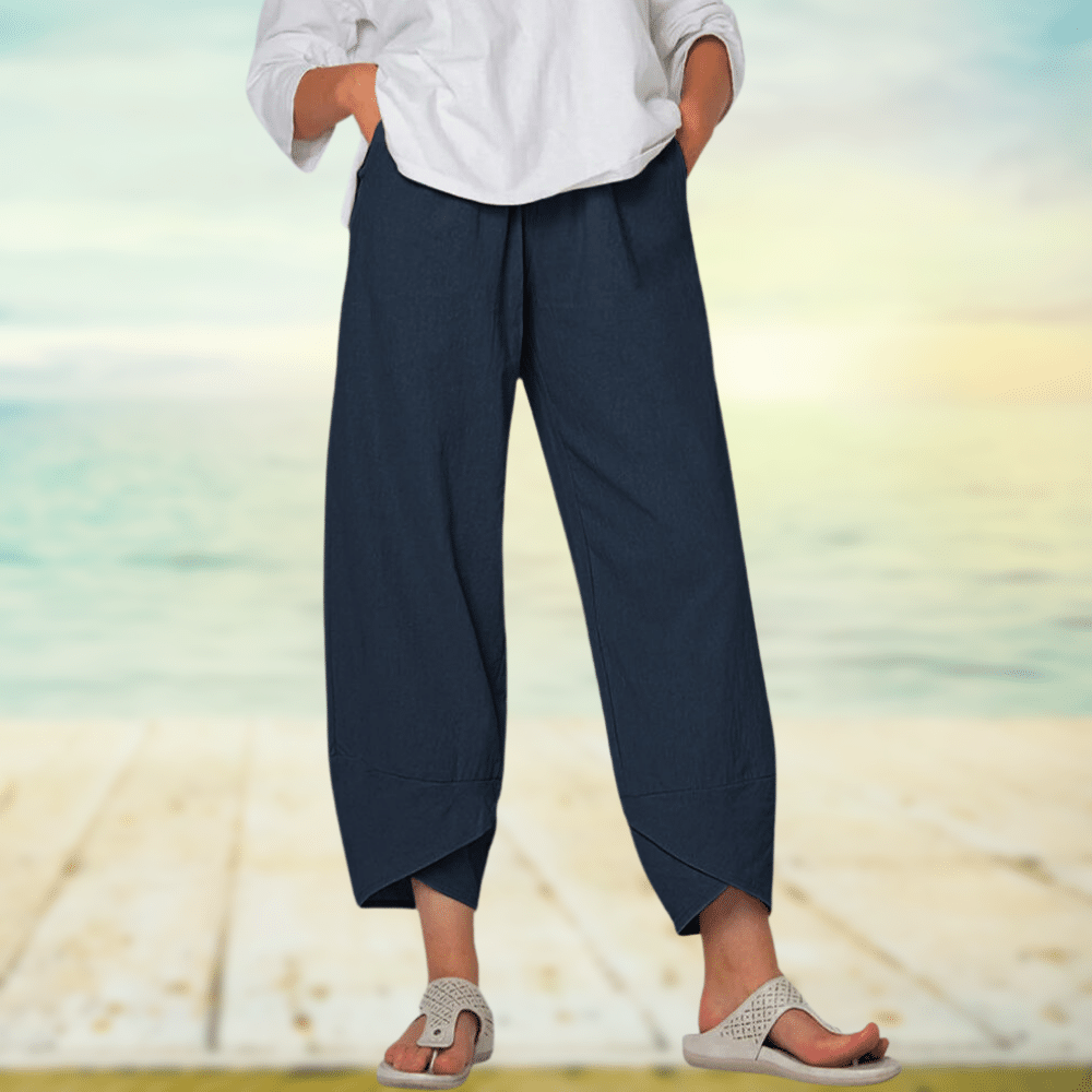 Linnen broek - Casual - Los model - Zomerbroek - Damesbroek-Hallo Susanne