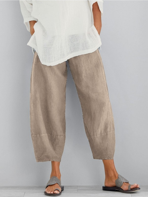 Linnen broek - Casual losvallende linnen broek voor dames voor de zomer-Hallo Susanne