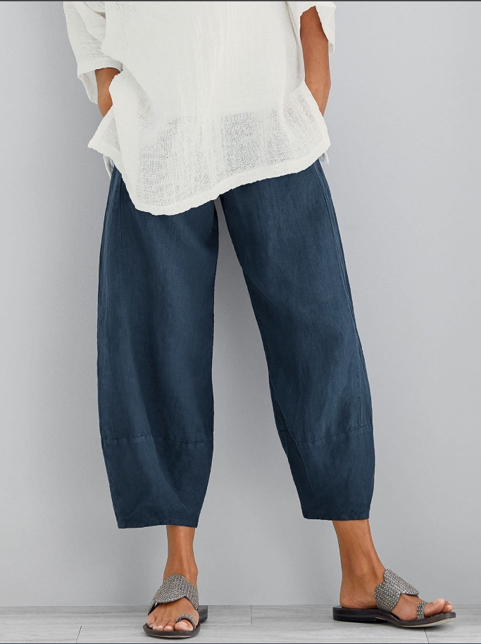 Linnen broek - Casual losvallende linnen broek voor dames voor de zomer-Hallo Susanne