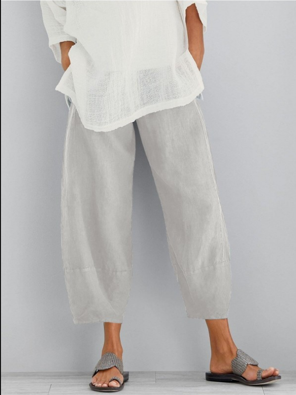 Linnen broek - Casual losvallende linnen broek voor dames voor de zomer-Hallo Susanne
