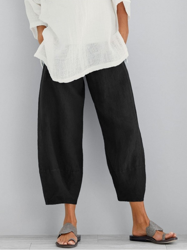 Linnen broek - Casual losvallende linnen broek voor dames voor de zomer-Hallo Susanne