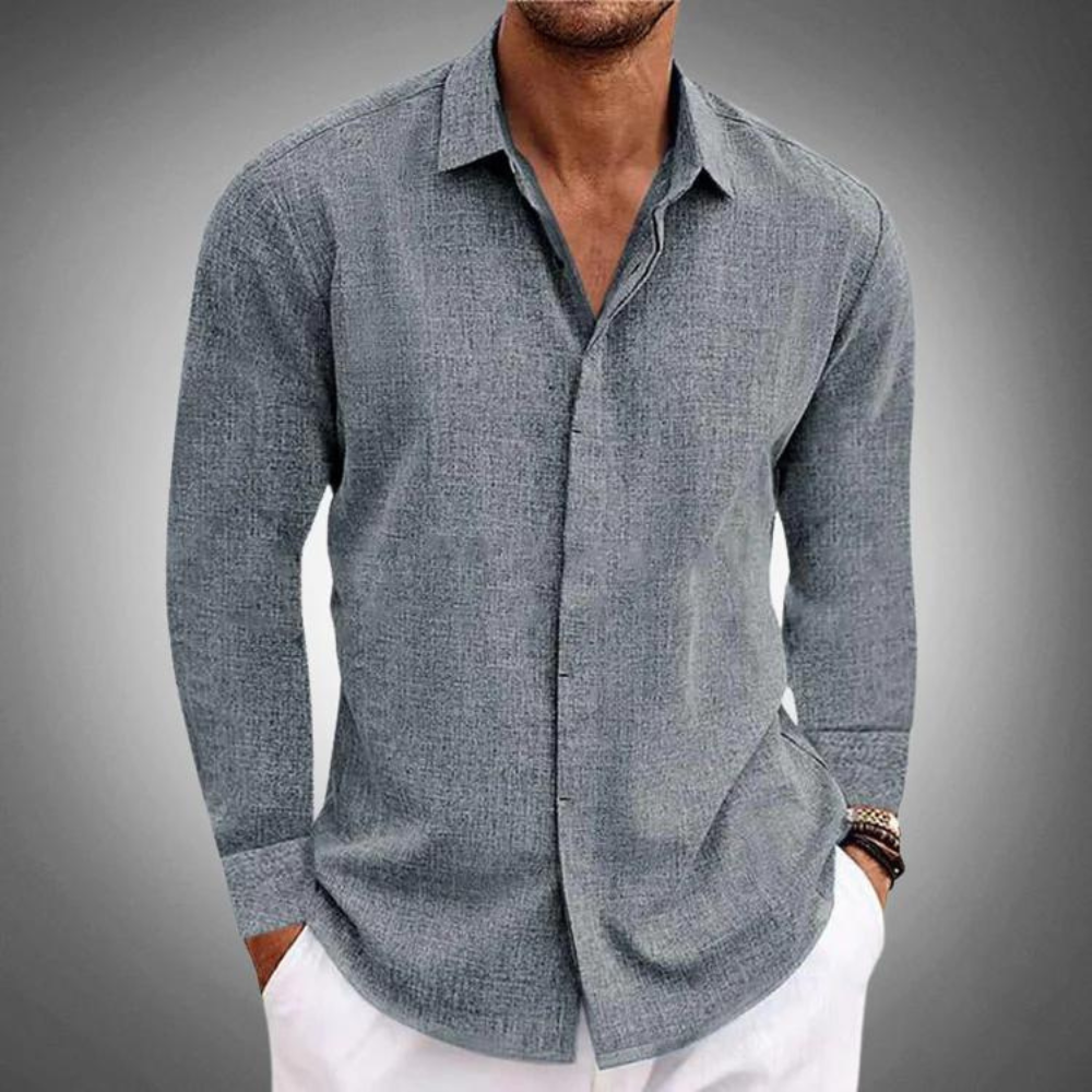 Linnen overhemd - Zomer - Lange mouwen - Button-Up overhemd - Heren overhemd-Hallo Susanne