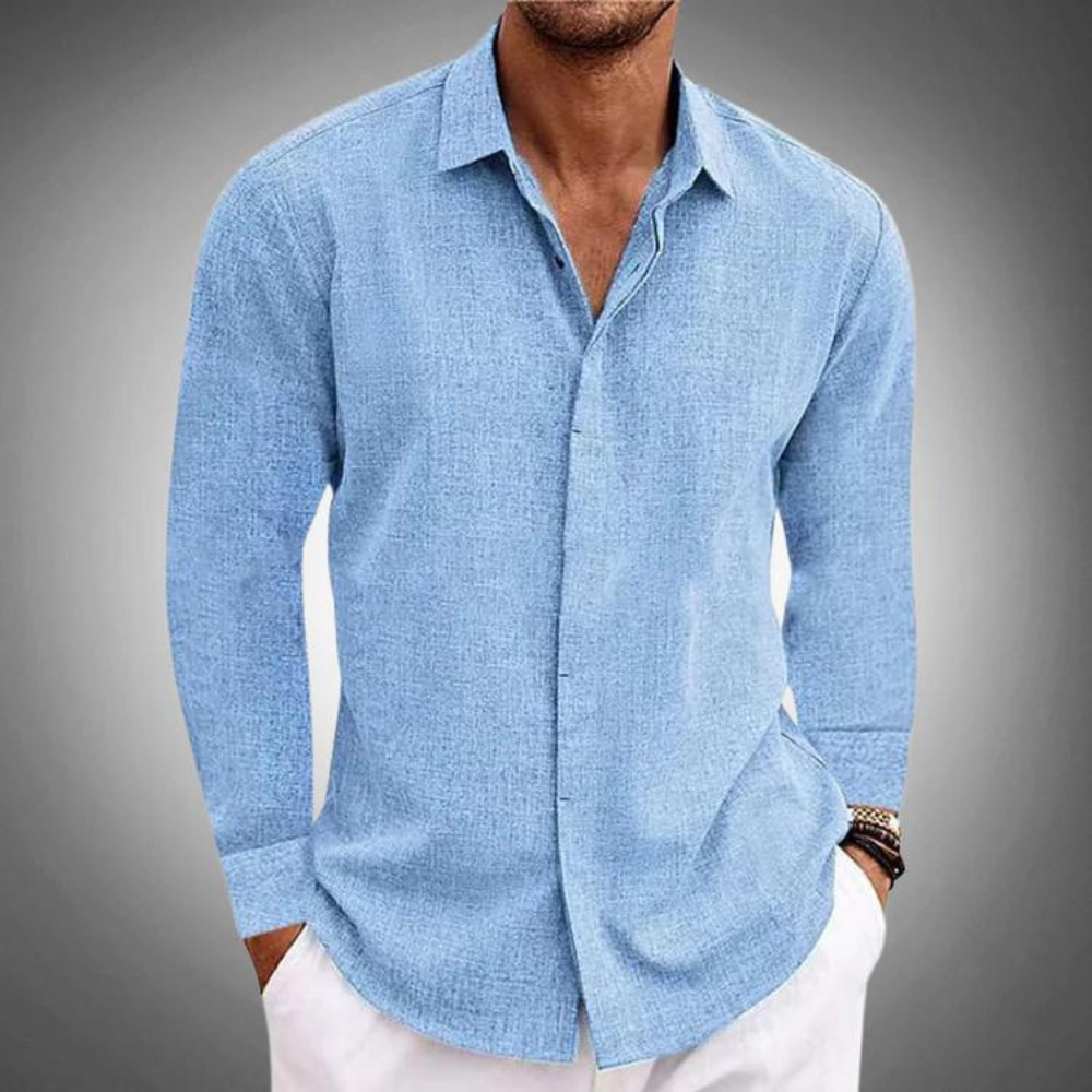 Linnen overhemd - Zomer - Lange mouwen - Button-Up overhemd - Heren overhemd-Hallo Susanne