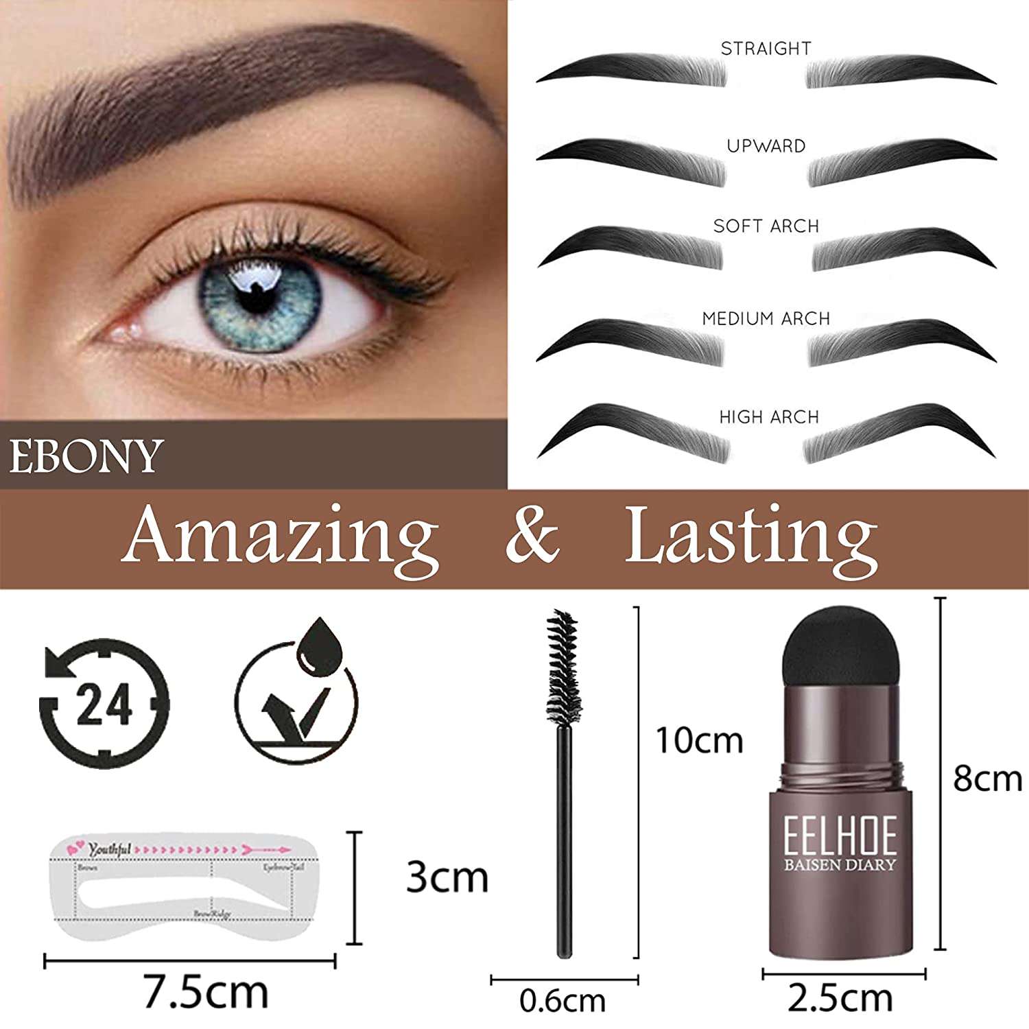 Loreala Instant Brows | Wenkbrauw Stempel Set + 10 sjablonen & 2 wenkbrauwborstels-Hallo Susanne