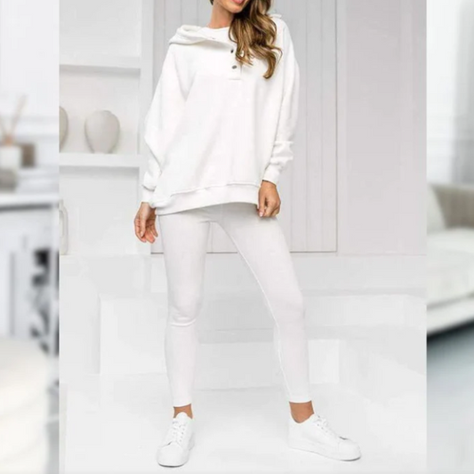 Loungeset - Cozy Oversized Hoodie en Legging Tweedelige Damesset-Hallo Susanne