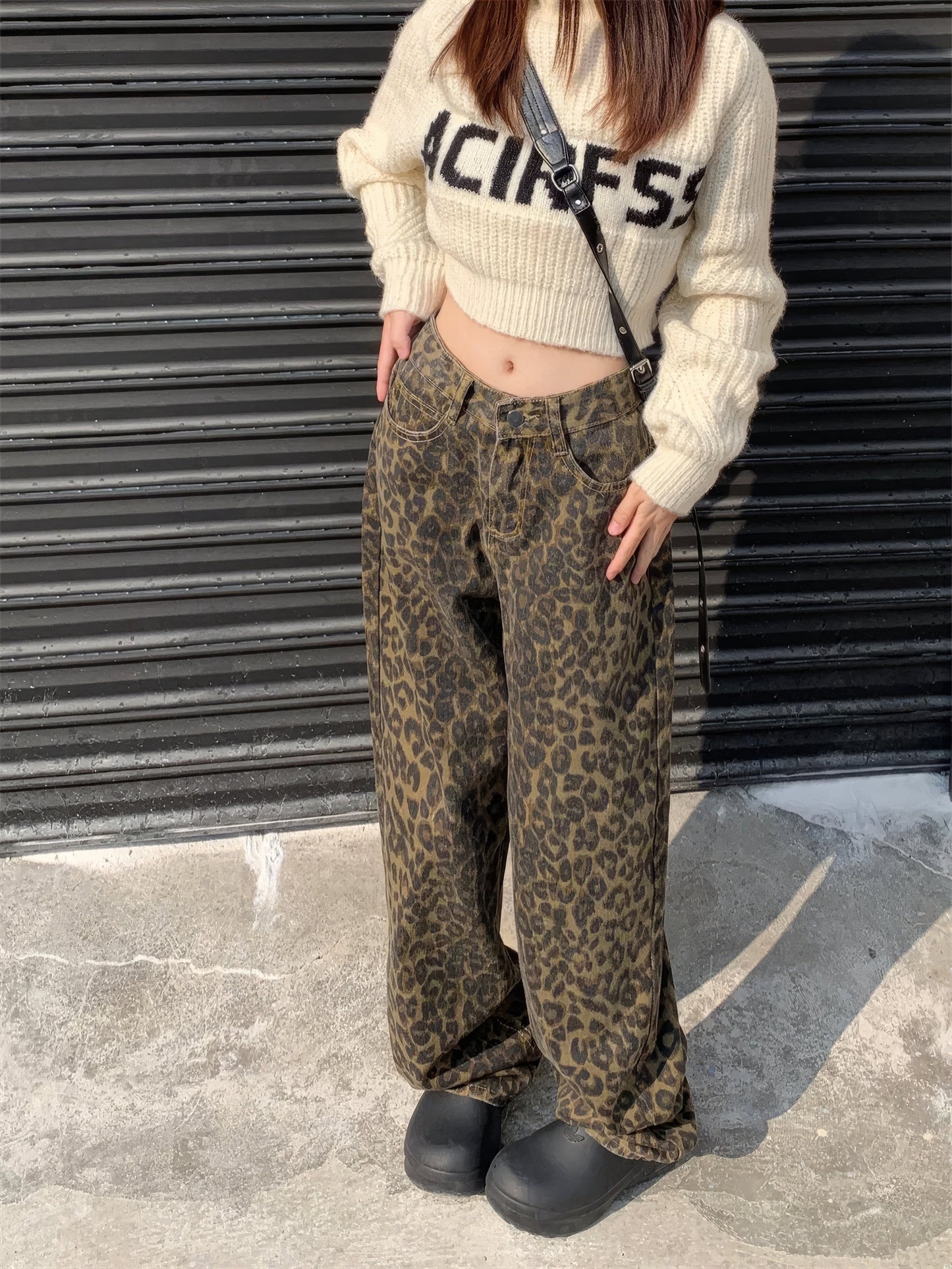 Luipaard jeans | Baggy | Hoge Taille | Losse Jeans | Dames Jeans-Hallo Susanne