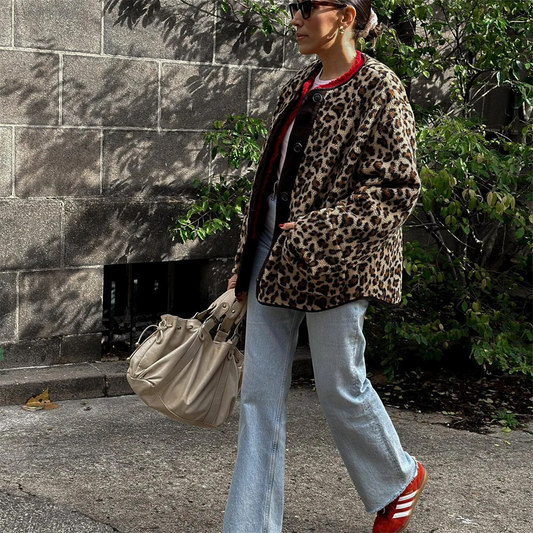 Luipaardjas | Warm | Fleece | Oversized Jas | Vrouwenjas-Hallo Susanne