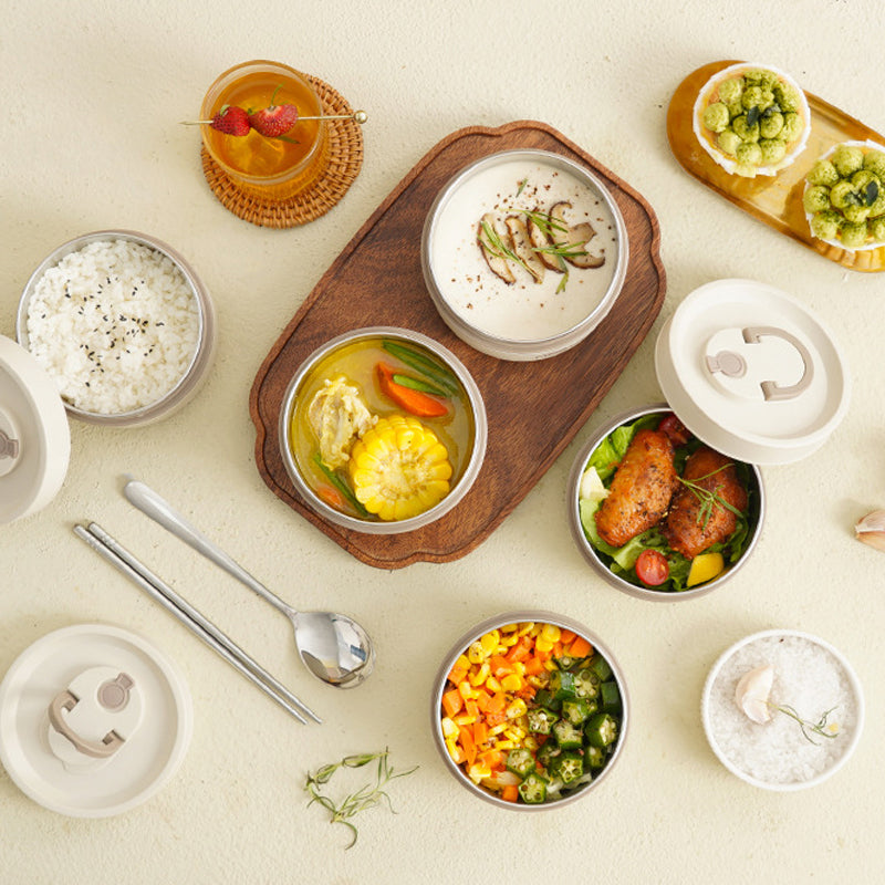 Lunchbox - Stapelbaar - Verwarmbaar - Lunchboxen voor volwassenen - Geïsoleerde voedselcontainer-Hallo Susanne