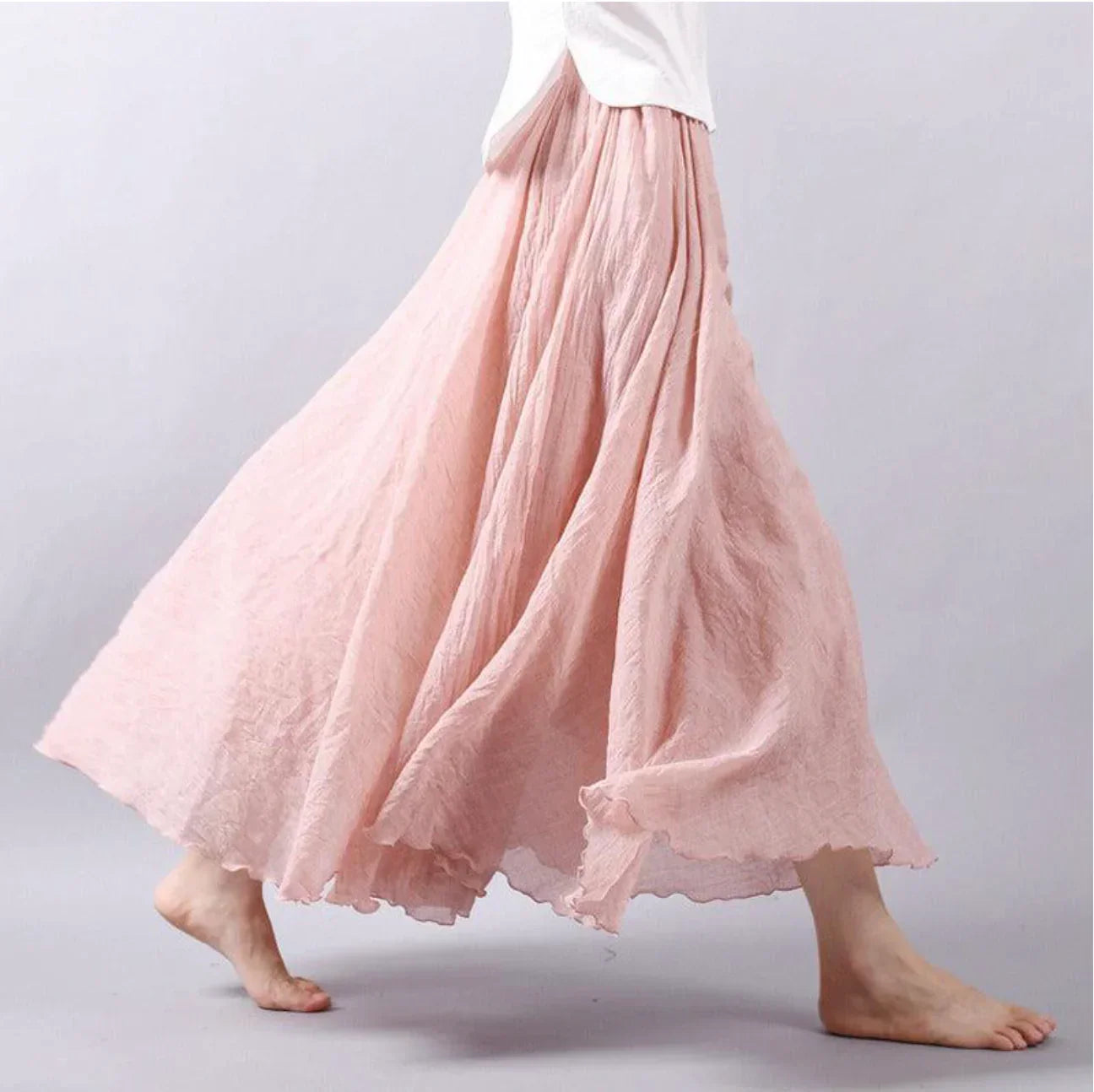 Maxi Rok | Katoen | Hoge Taille | Bell Rok | Boho Maxi Rok-Hallo Susanne