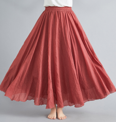 Maxi Rok | Katoen | Hoge Taille | Bell Rok | Boho Maxi Rok-Hallo Susanne