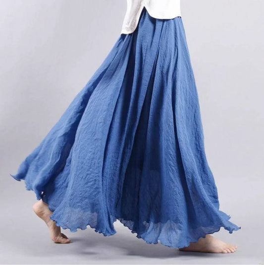 Maxi Rok | Katoen | Hoge Taille | Bell Rok | Boho Maxi Rok-Hallo Susanne