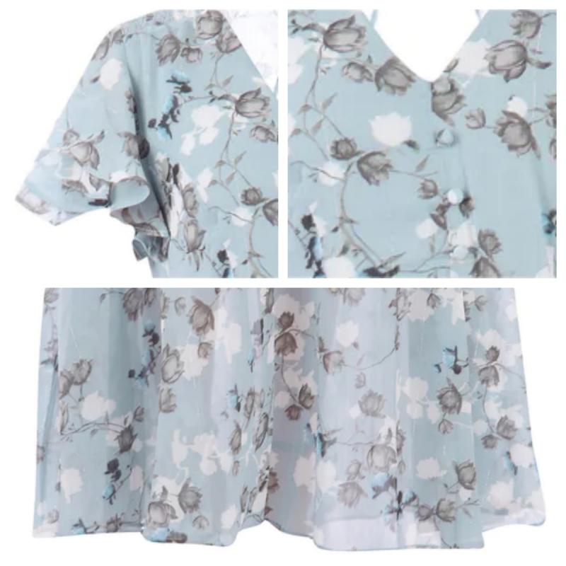 Maxi-jurk | Soepelvallend | Vlindermouwen | Bloemenjurk | Zomerjurk-Hallo Susanne