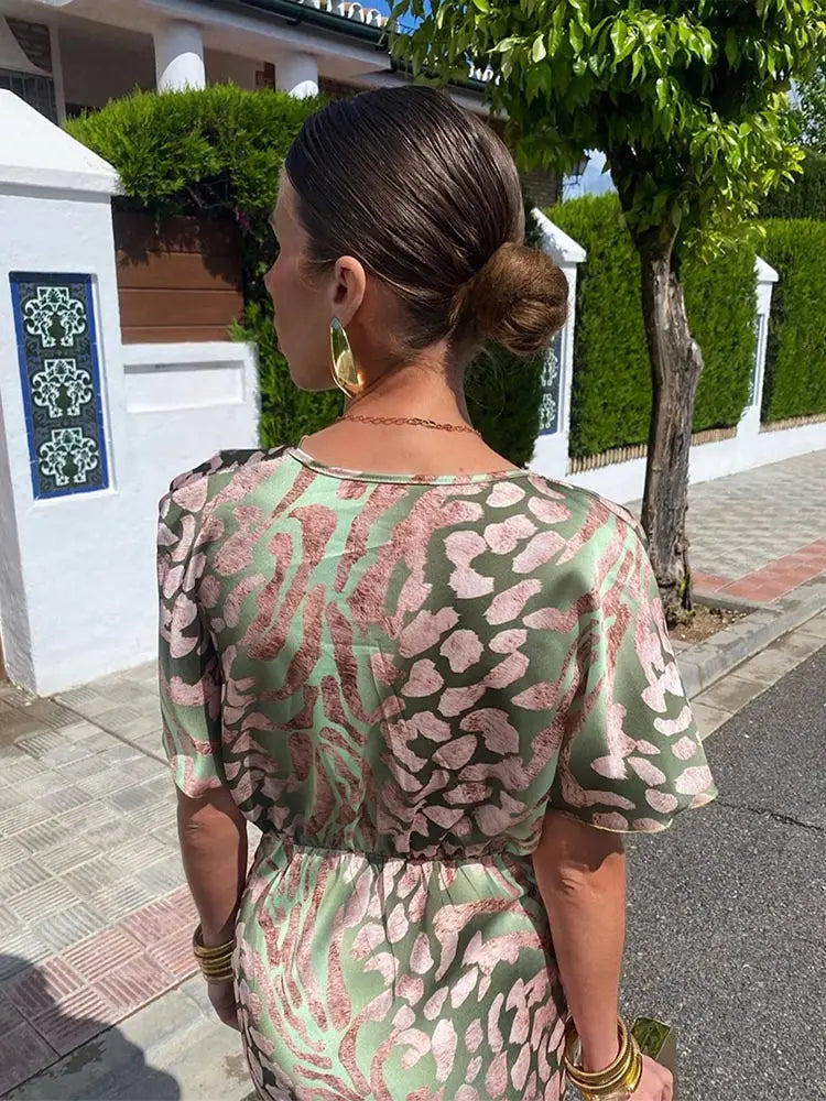 Maxi-jurk | Vlindermouwen | V-hals | Elegante jurk | Cocktailjurk-Hallo Susanne