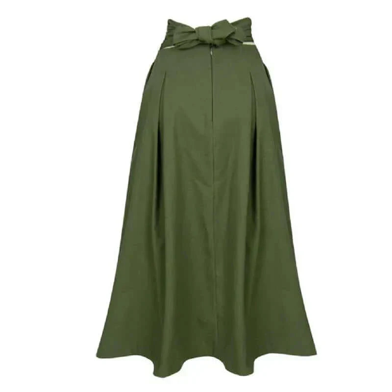 Midi-rok | Elegant | Tailleband | Belrok | Rok met hoge taille-Hallo Susanne
