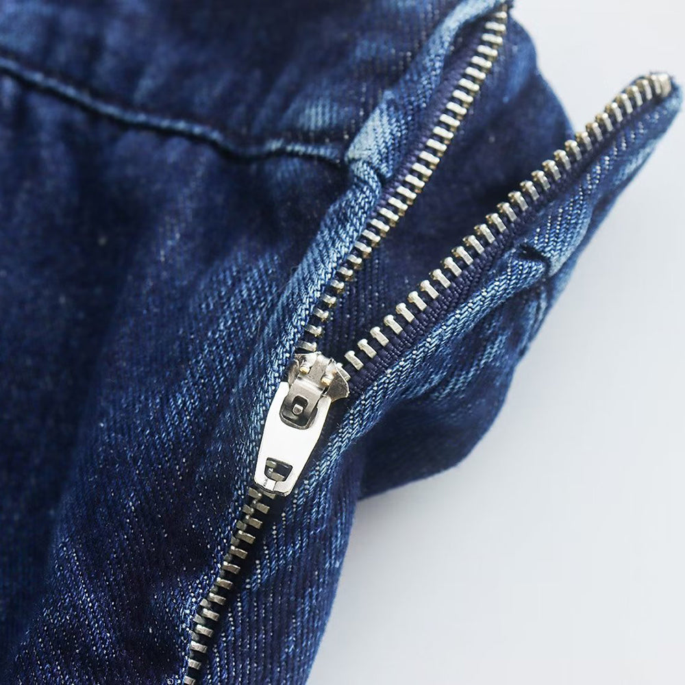 Mini Denim Jurk - Damespijp Bodycon Denim Strapless Jurk-Hallo Susanne