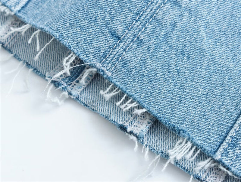 Mini Denim Jurk - Damespijp Bodycon Denim Strapless Jurk-Hallo Susanne