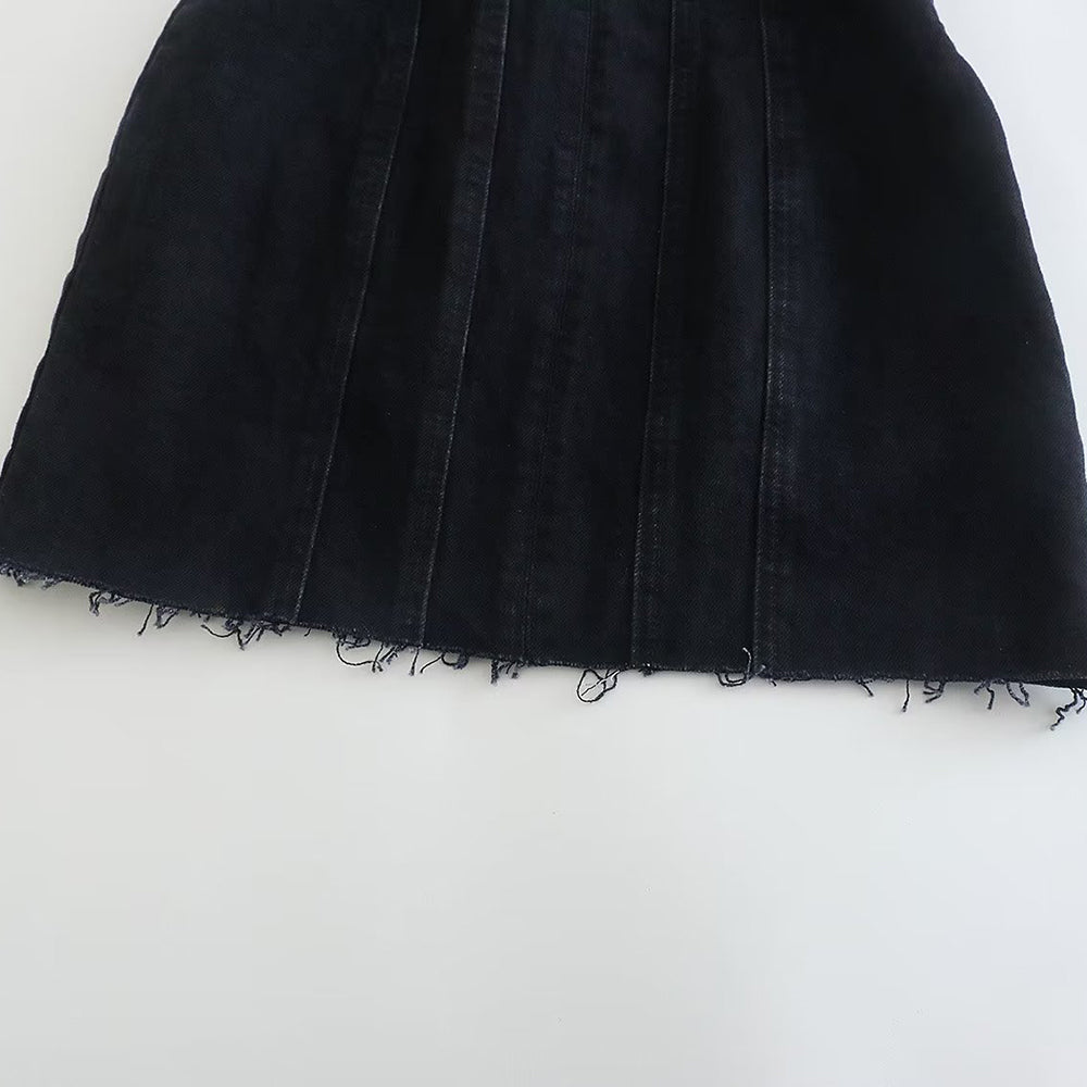 Mini Denim Jurk - Damespijp Bodycon Denim Strapless Jurk-Hallo Susanne