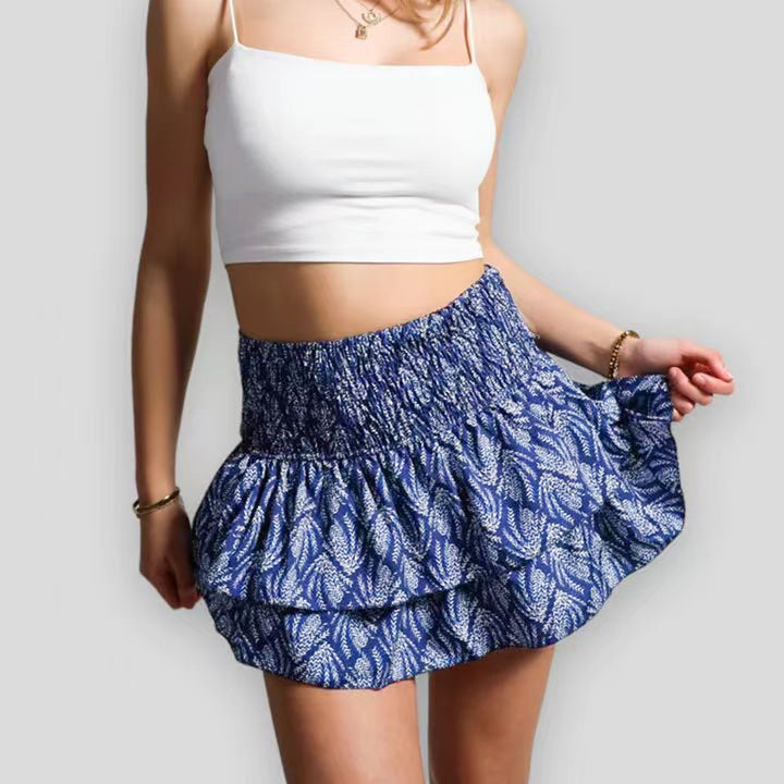 Minirok | Gerimpelde taille | Hoge taille | Rok met ruches | Zomerrok-Hallo Susanne