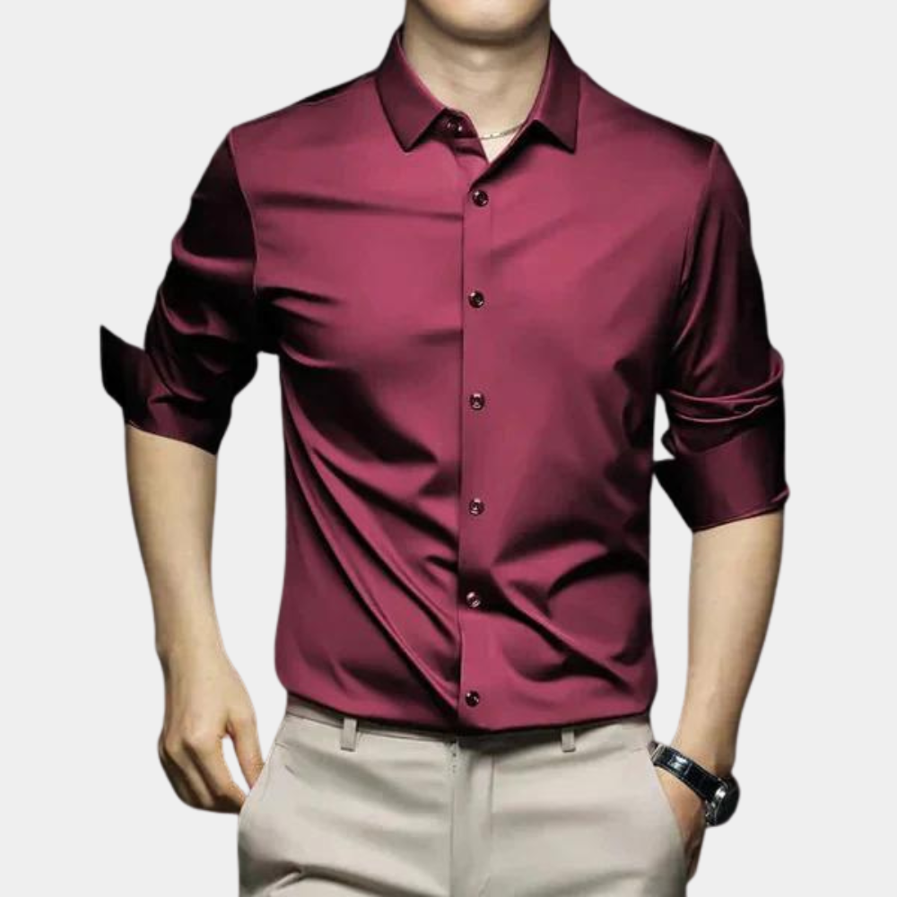 Non Iron Overhemd - Button-Up - Lange Mouw - Jurk Overhemd - Heren Overhemd-Hallo Susanne