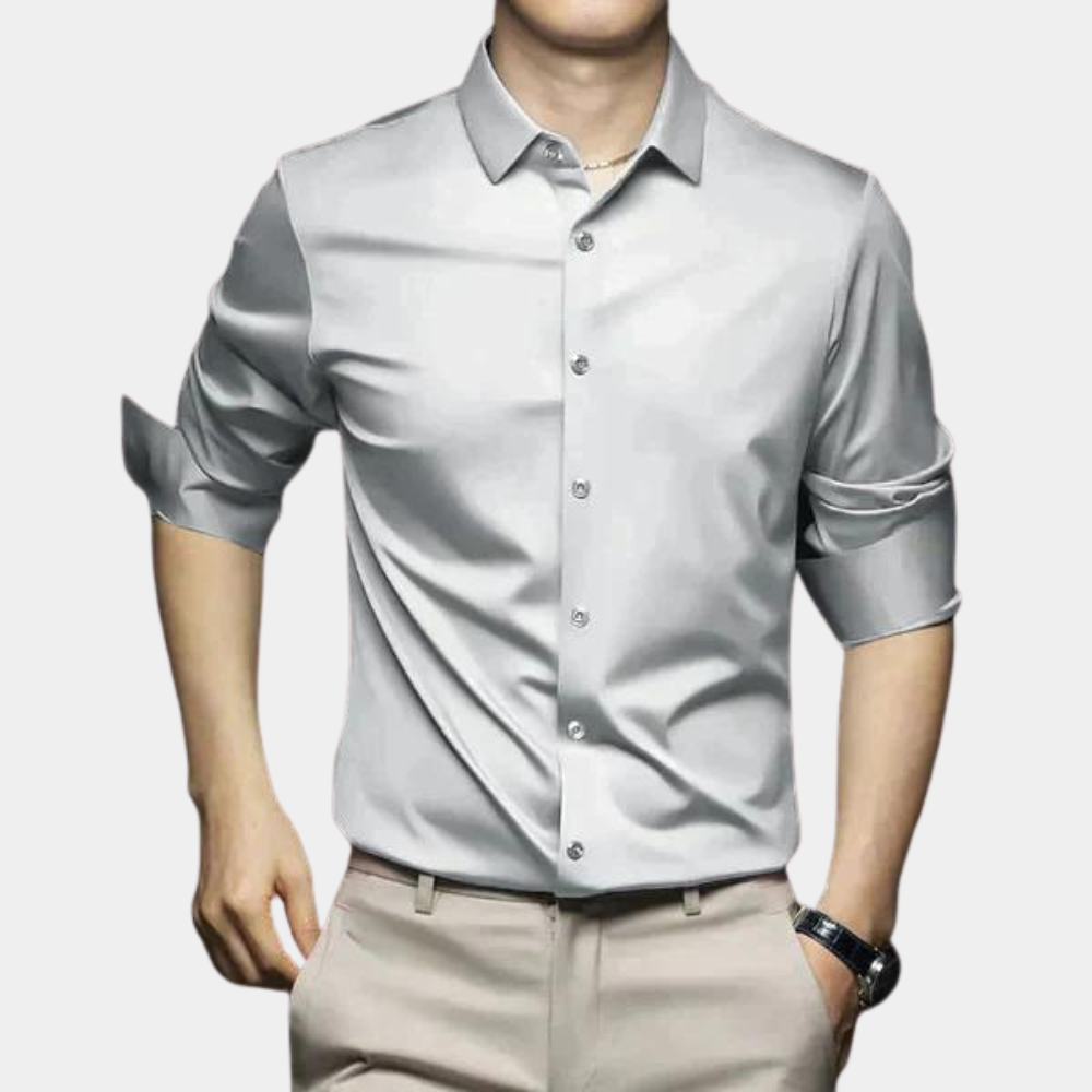 Non Iron Overhemd - Button-Up - Lange Mouw - Jurk Overhemd - Heren Overhemd-Hallo Susanne