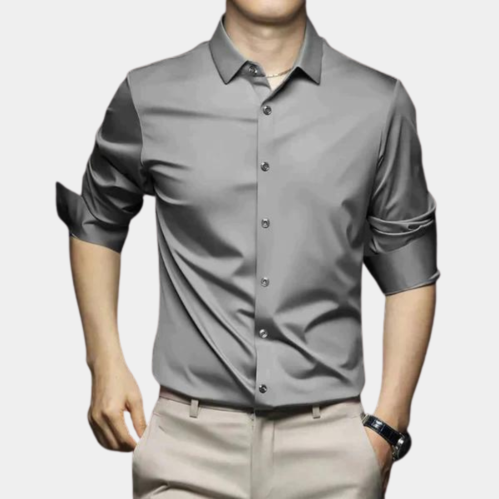 Non Iron Overhemd - Button-Up - Lange Mouw - Jurk Overhemd - Heren Overhemd-Hallo Susanne
