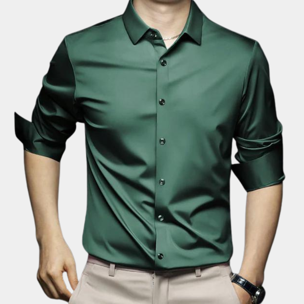 Non Iron Overhemd - Button-Up - Lange Mouw - Jurk Overhemd - Heren Overhemd-Hallo Susanne
