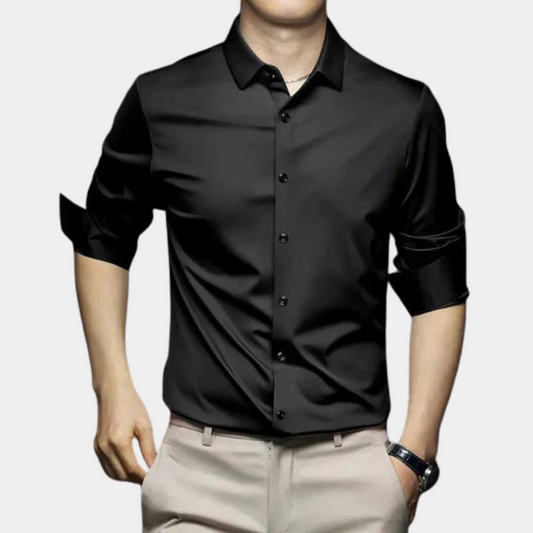 Non Iron Overhemd - Button-Up - Lange Mouw - Jurk Overhemd - Heren Overhemd-Hallo Susanne