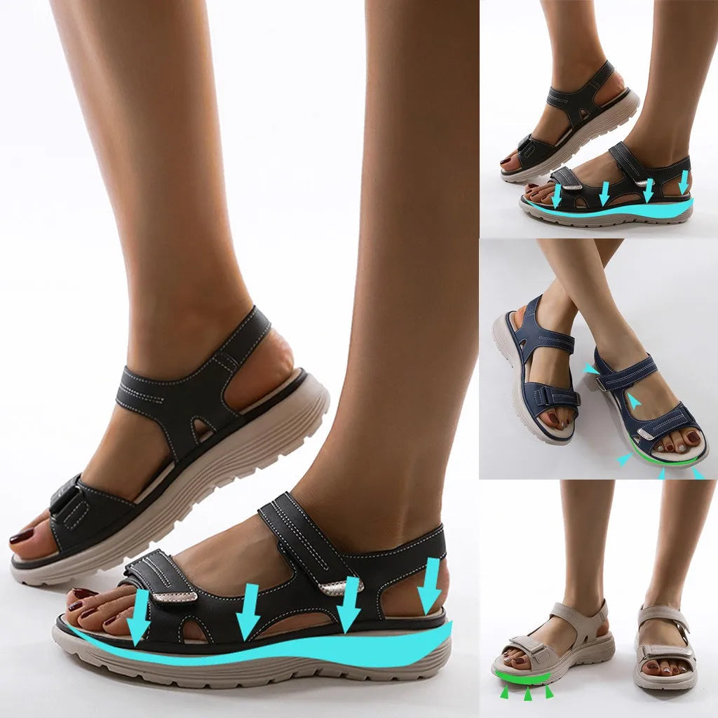 Orthopedische Sandalen - Lichtgewicht klittenband sport sandalen voor dames-Hallo Susanne