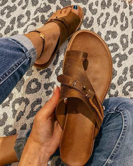Orthopedische sandalen | Slip-On | Arch Fit | Platte sandalen | Damesslippers-Hallo Susanne