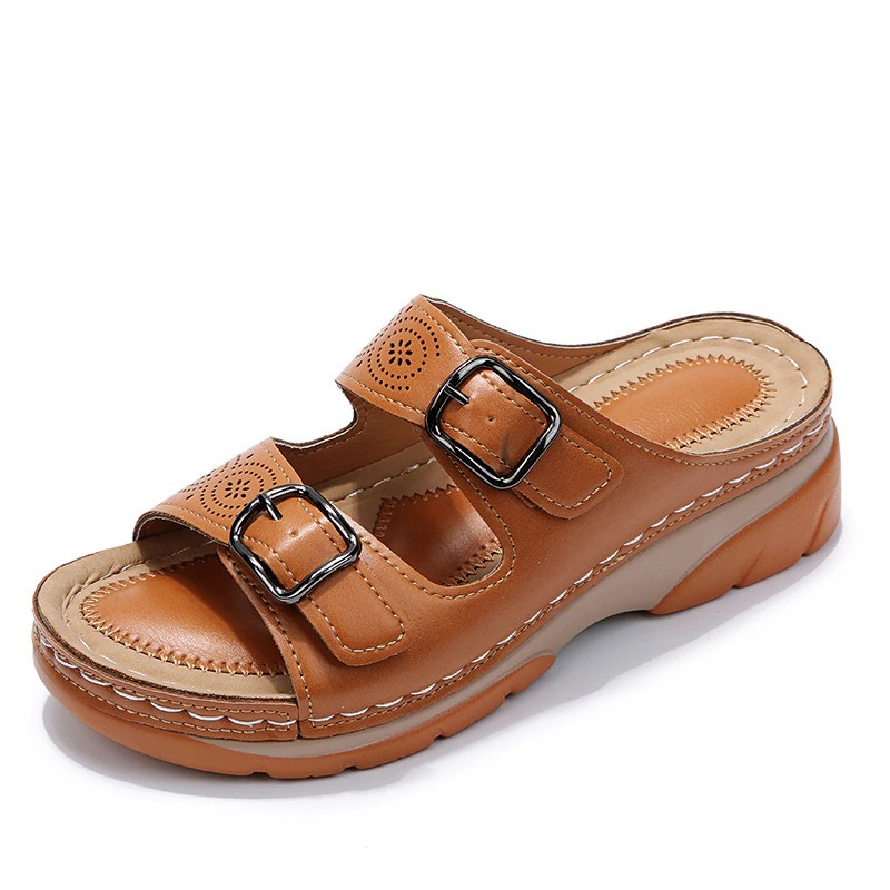 Orthopedische sandalen - Slip-On - Ergonomisch -Double Buckle sandalen - Damessandalen-Hallo Susanne