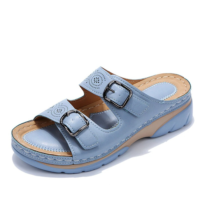 Orthopedische sandalen - Slip-On - Ergonomisch -Double Buckle sandalen - Damessandalen-Hallo Susanne