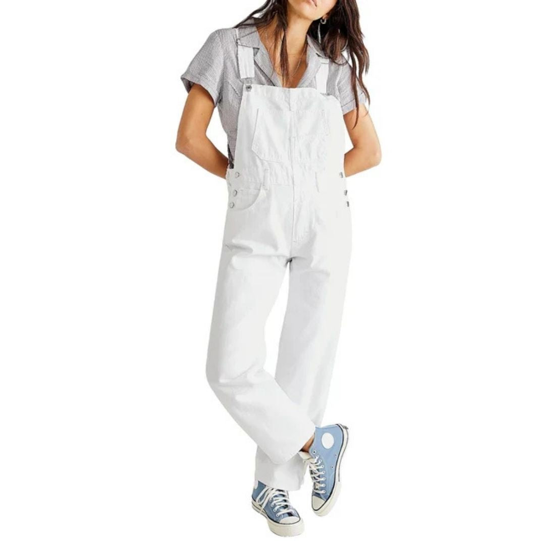 Overalls | Verstelbare bandjes | Losse pasvorm | Denim overalls | Damesbroeken-Hallo Susanne