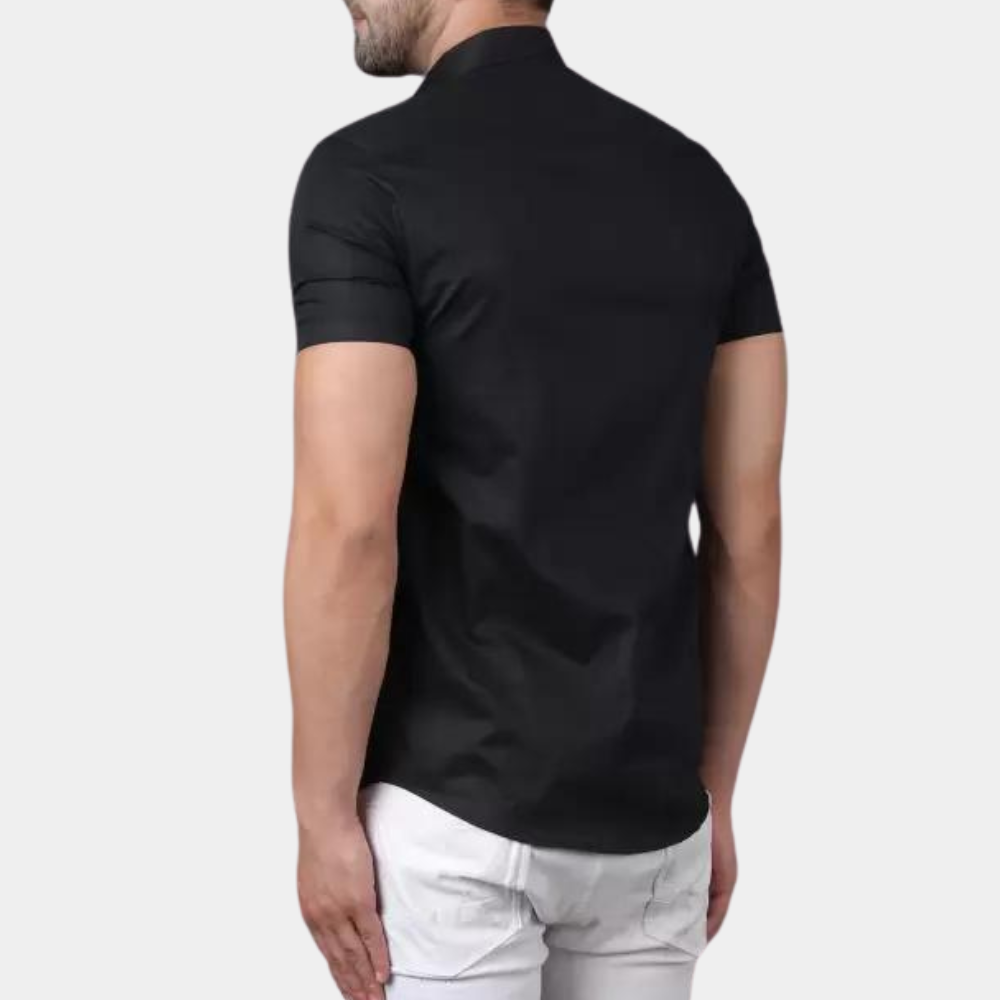 Overhemd met korte mouwen - Kraag - Zomer - Button-Up overhemd - Herenoverhemd-Hallo Susanne