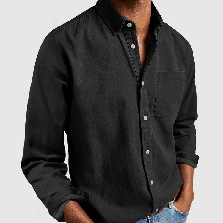 Overhemd met lange mouwen | Regular Fit | Kraagje | Button-Up Overhemd | Overhemd voor heren-Hallo Susanne
