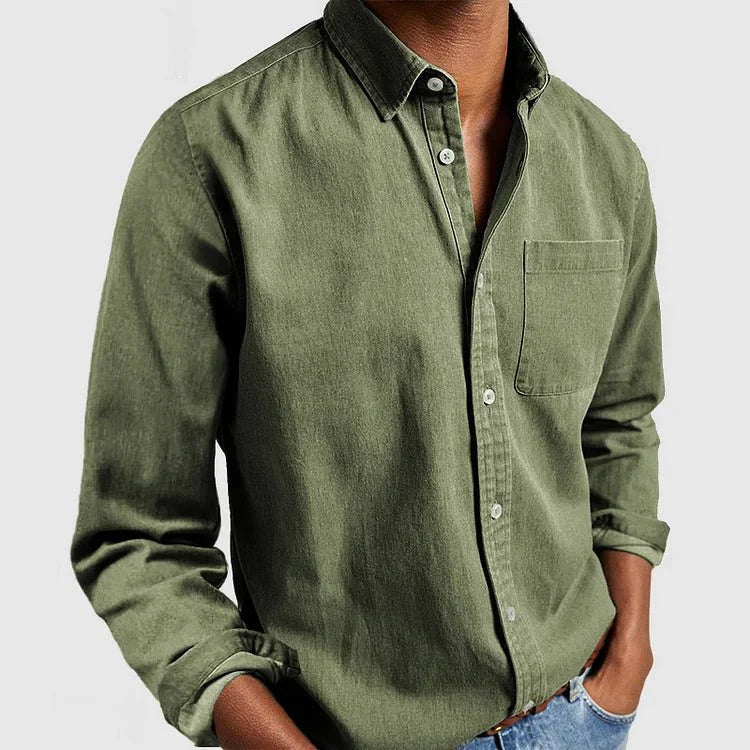 Overhemd met lange mouwen | Regular Fit | Kraagje | Button-Up Overhemd | Overhemd voor heren-Hallo Susanne