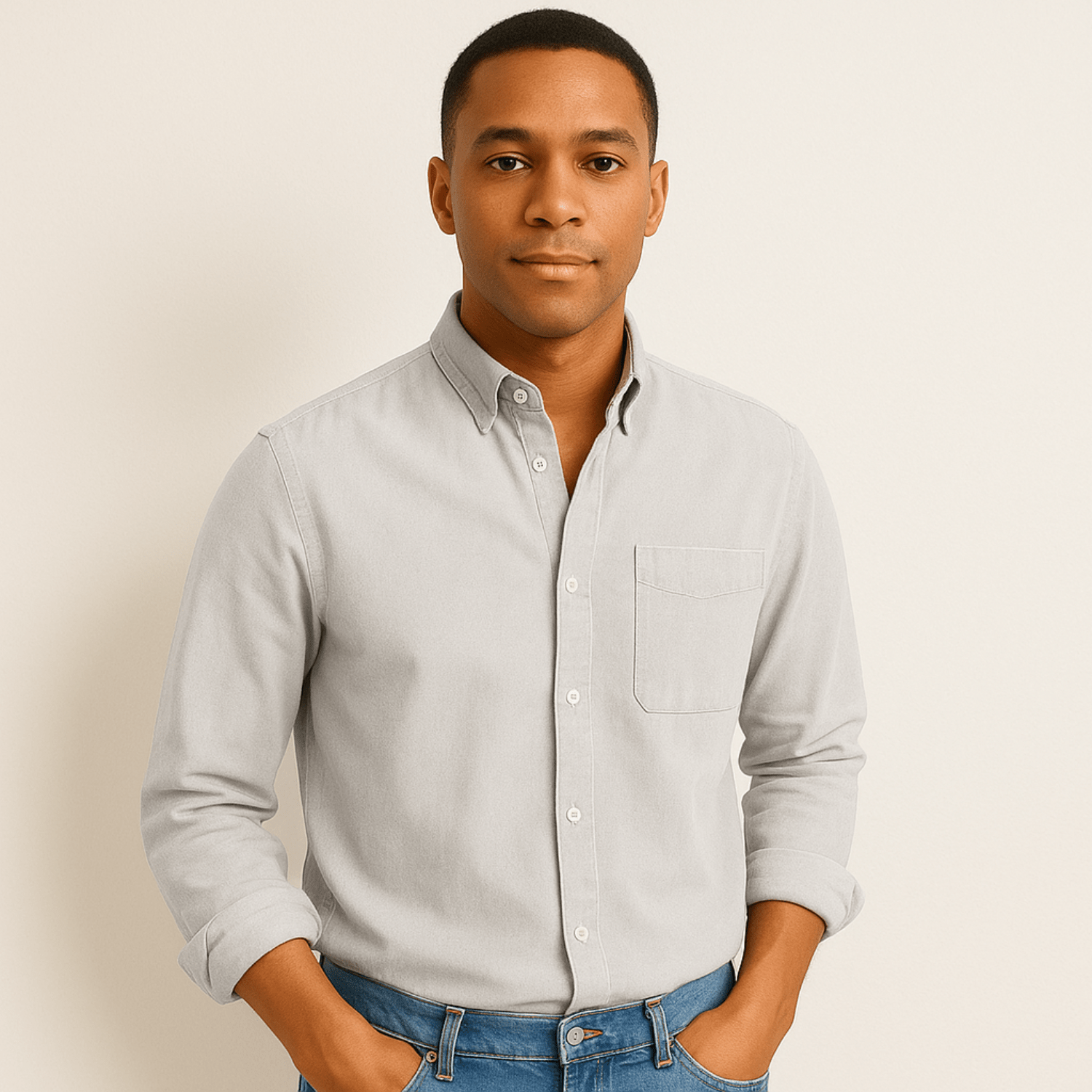 Overhemd met lange mouwen | Regular Fit | Kraagje | Button-Up Overhemd | Overhemd voor heren-Hallo Susanne