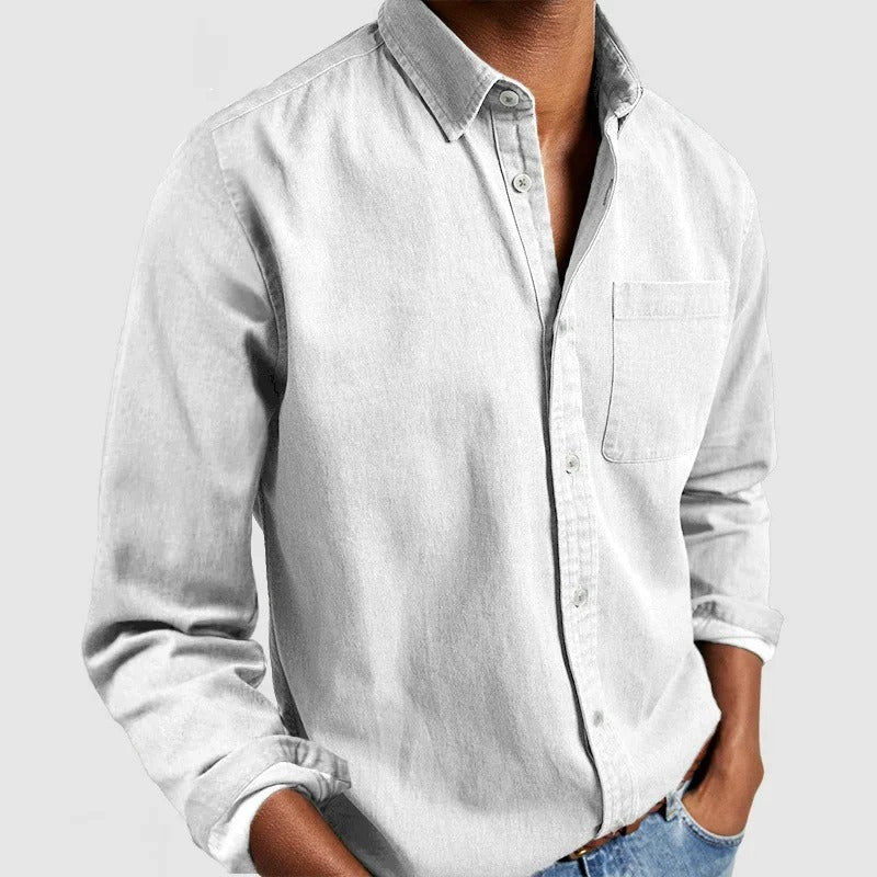 Overhemd met lange mouwen | Regular Fit | Kraagje | Button-Up Overhemd | Overhemd voor heren-Hallo Susanne