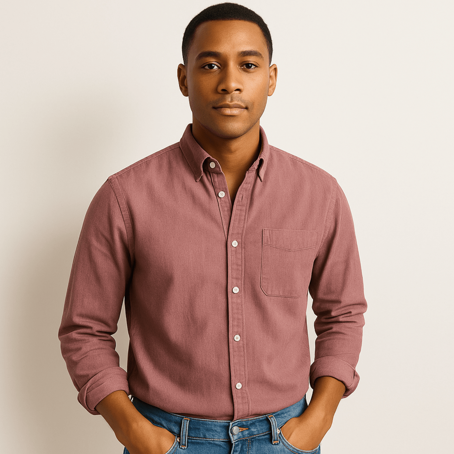 Overhemd met lange mouwen | Regular Fit | Kraagje | Button-Up Overhemd | Overhemd voor heren-Hallo Susanne