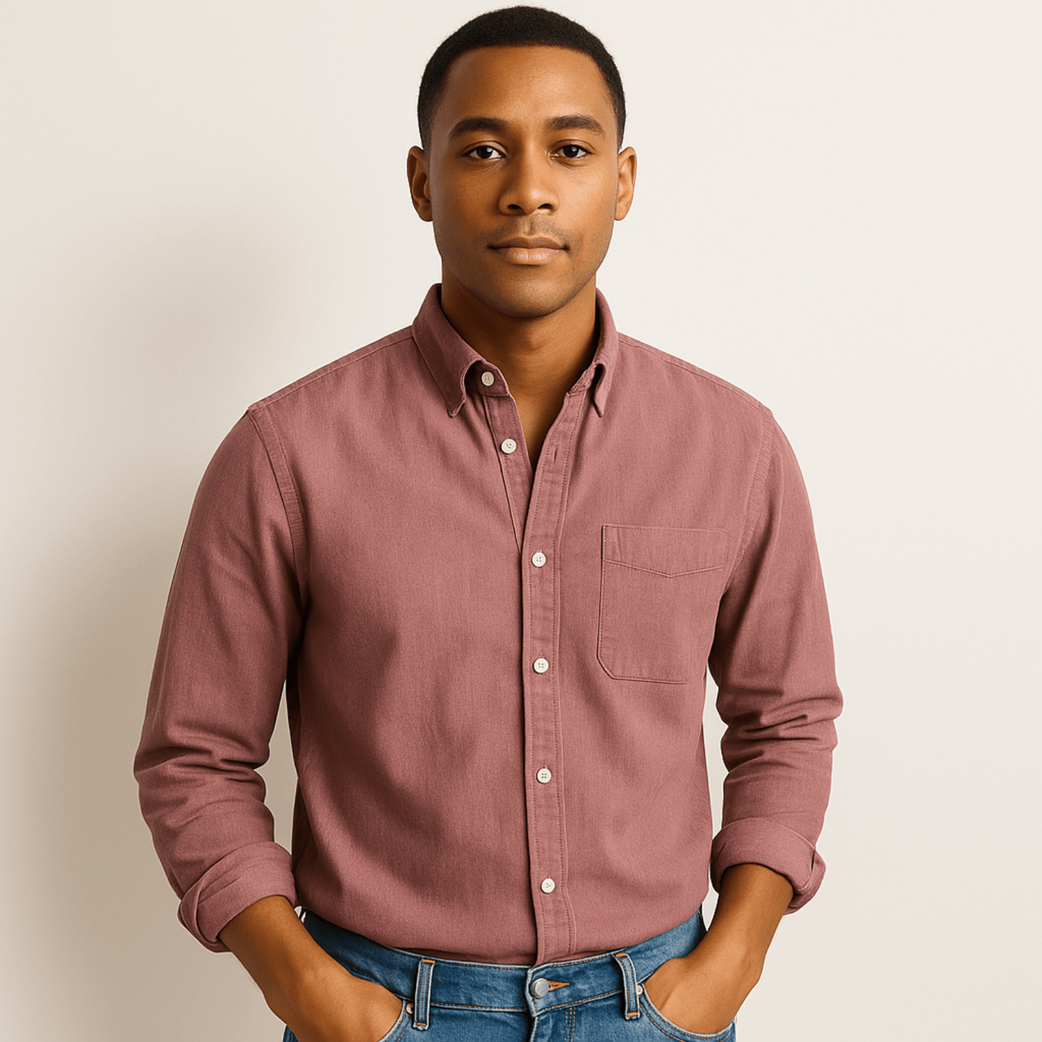 Overhemd met lange mouwen | Regular Fit | Kraagje | Button-Up Overhemd | Overhemd voor heren-Hallo Susanne