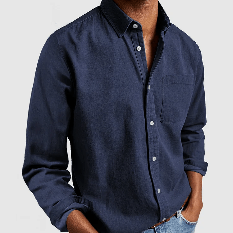 Overhemd met lange mouwen | Regular Fit | Kraagje | Button-Up Overhemd | Overhemd voor heren-Hallo Susanne