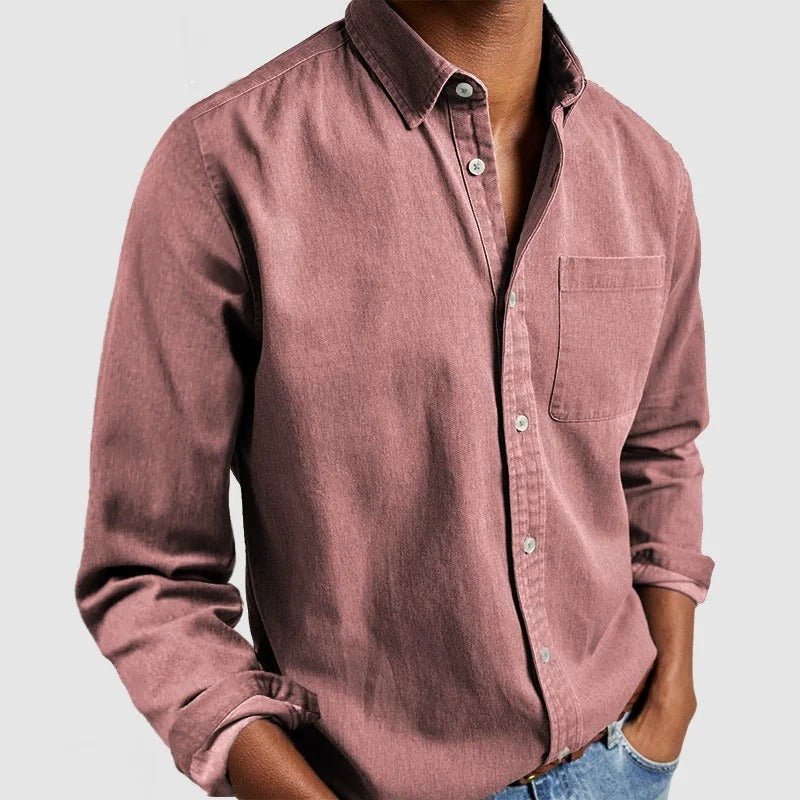 Overhemd met lange mouwen | Regular Fit | Kraagje | Button-Up Overhemd | Overhemd voor heren-Hallo Susanne