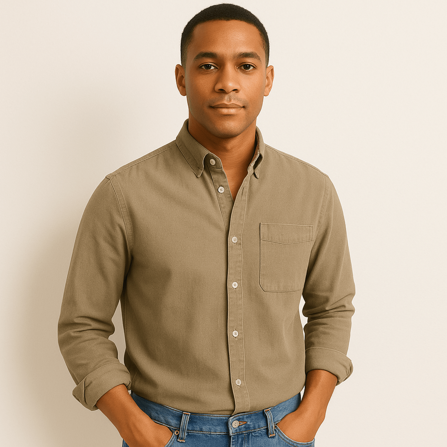 Overhemd met lange mouwen | Regular Fit | Kraagje | Button-Up Overhemd | Overhemd voor heren-Hallo Susanne