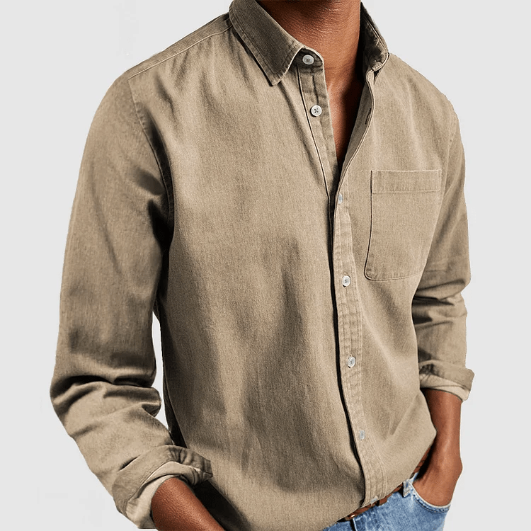 Overhemd met lange mouwen | Regular Fit | Kraagje | Button-Up Overhemd | Overhemd voor heren-Hallo Susanne