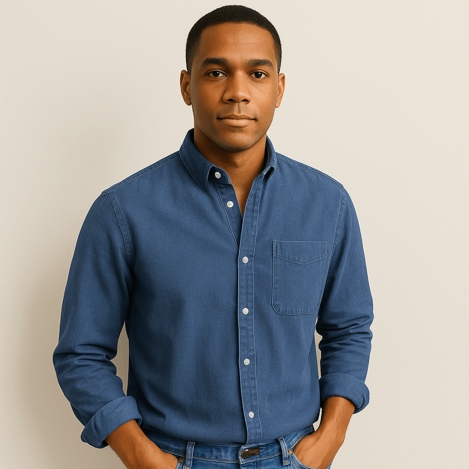 Overhemd met lange mouwen | Regular Fit | Kraagje | Button-Up Overhemd | Overhemd voor heren-Hallo Susanne