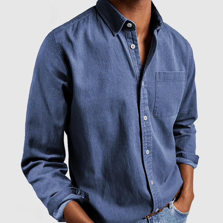 Overhemd met lange mouwen | Regular Fit | Kraagje | Button-Up Overhemd | Overhemd voor heren-Hallo Susanne